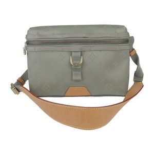 LOUIS VUITTON Gray Monogram Leather Shoulder Bag